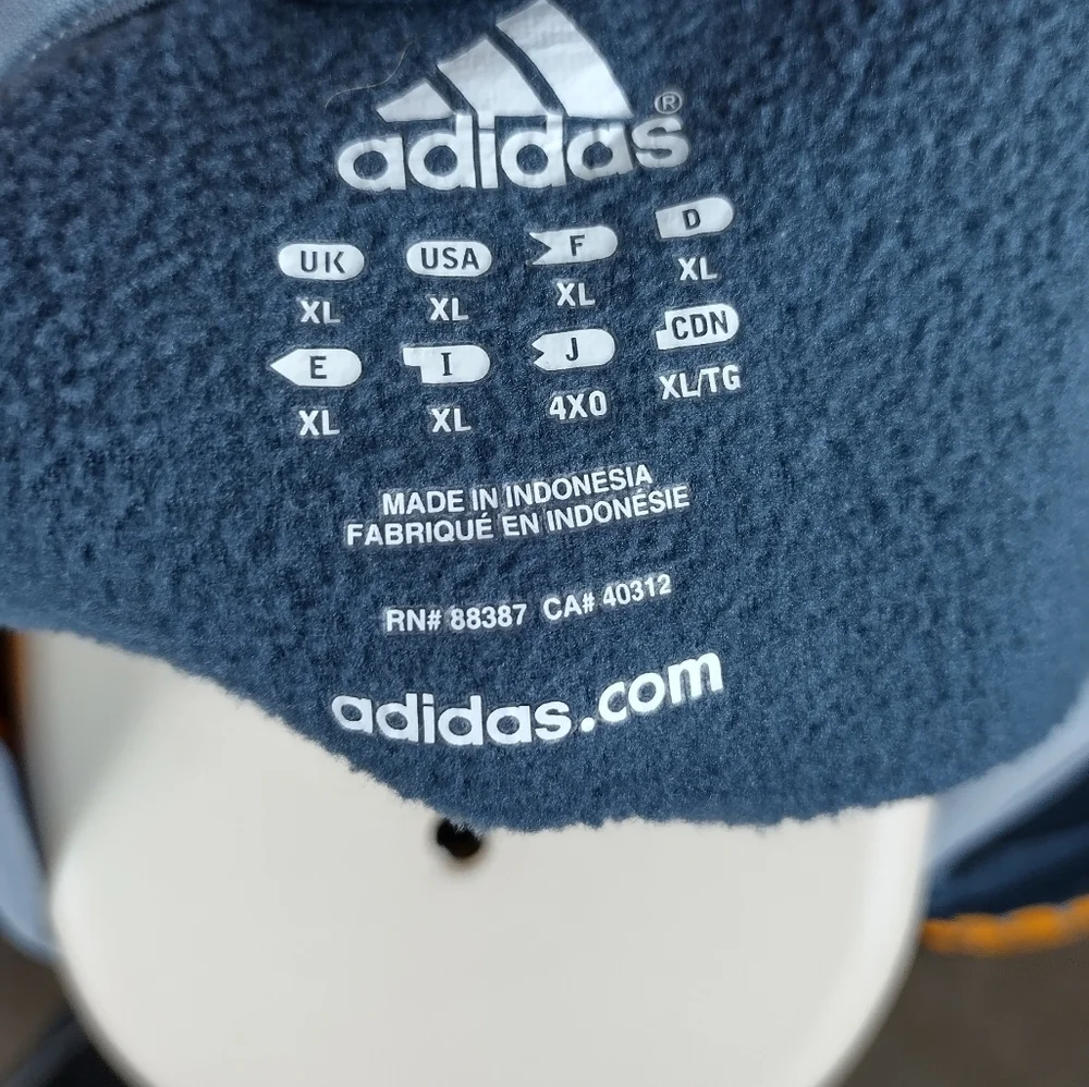 Adidas Men's Full Zip Jacket Hoodie Drifit Fleece Size XL Active Wear